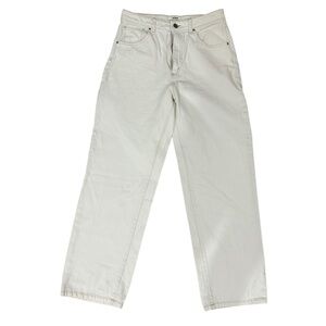 White cotton on high rise loose straight leg jeans